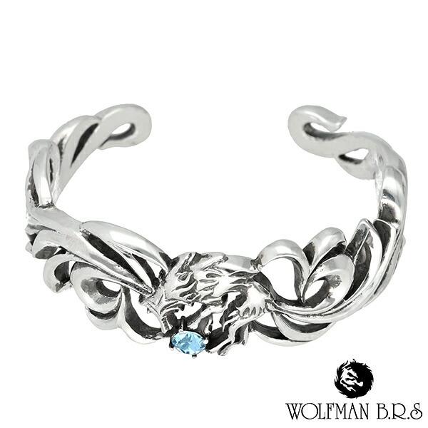 パルメットウォーターウルフバングル／ブルーストーン＿