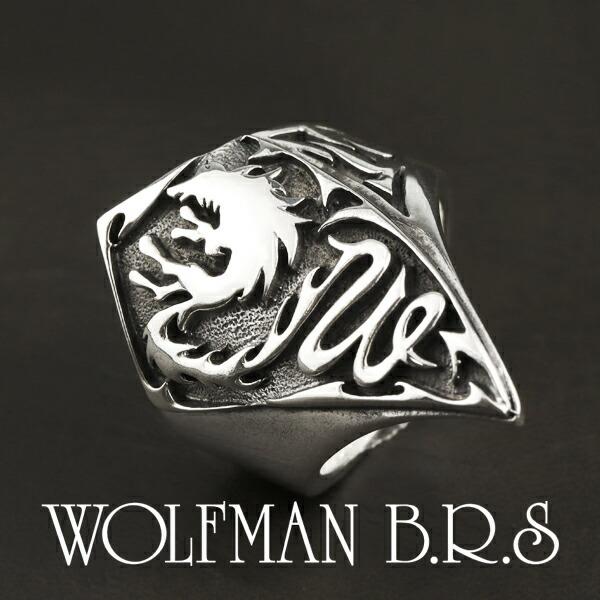 リング　ウルフマンブラザーズ　ウルフマンbrs wolfmanbrs 狼　月 WOLFMAN B.R.S ウルフマンB.R.S ロンリーウルフ シルバーリング