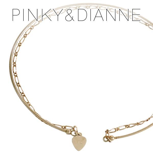 Pinky&Dianne チェーンブレスレット 楽天市場】ピンキー＆ダイアン 選べる2カラー K10 ロゴチャーム