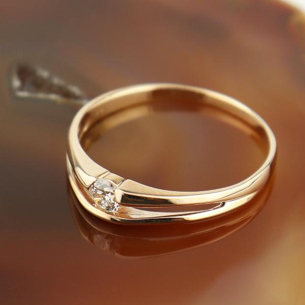 K18 二連 ダイヤモンド ピンクゴールド リング 18金 18k ゴールド 指輪