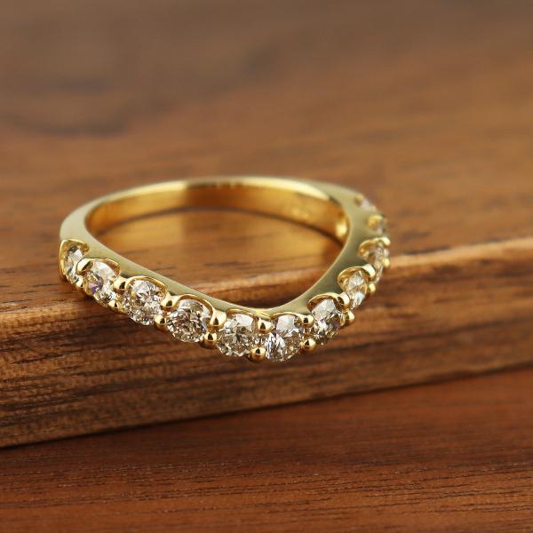 時間指定不可】 5％OFFクーポン対象 K18PG ダイヤリング 指輪 1.0ct