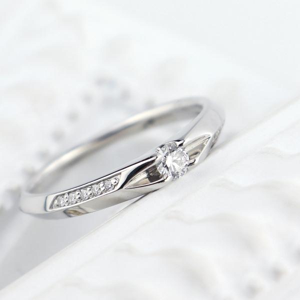 指輪 0.1カラットダイヤ crossfor公式】リング ピンクサファイア0.1カラット