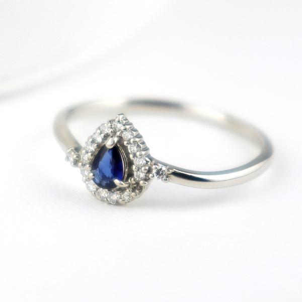 PT900 サファイア 1.19 ダイヤモンド 0.17 天然 リング 指輪 Pt900プラチナ リング・指輪 サファイア0.19ct ダイヤモンド0.40