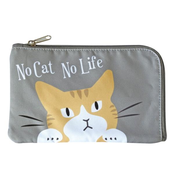 茶トラ柄のマスクポーチです。予備のマスクを衛生的に持ち歩きできます。マスク入れとしてだけではなく、使い方広がる機能的なポケットをプラス＆外側にはポケットティッシュも入れれる便利ポーチ♪大きく広げられるL字ファスナーも使いやすいですね！☆画像...