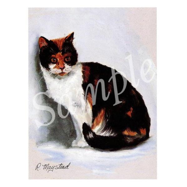 キャット　グリーティングカード。愛猫家の方へのプレゼントに添えていただくのに最適です。額などに入れていただくと、素敵なインテリアとしてお楽しみいただけます。サイズ 　　約14センチ×10.5センチ内容量 　　カード１枚・封筒１枚生産国 　　...