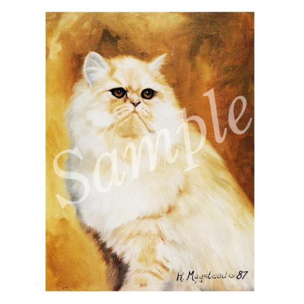 キャット　グリーティングカード。愛猫家の方へのプレゼントに添えていただくのに最適です。額などに入れていただくと、素敵なインテリアとしてお楽しみいただけます。サイズ 　　約14センチ×10.5センチ内容量 　　カード１枚・封筒１枚生産国 　　...