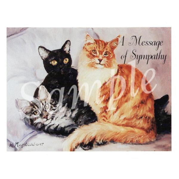 キャット　グリーティングカード。愛猫家の方へのプレゼントに添えていただくのに最適です。額などに入れていただくと、素敵なインテリアとしてお楽しみいただけます。サイズ 　　約14センチ×10.5センチ内容量 　　カード１枚・封筒１枚生産国 　　...