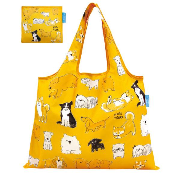 えっこ様　可愛いわんこ　トートバッグ　小物入れ 折りたたみエコバッグ うちのこかわいい 犬雑貨・犬グッズ・ボーダー