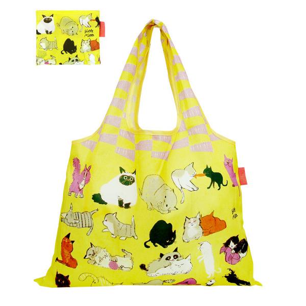 個性豊かで実力派、日本のアーティストとコラボレーションしたデイリーバッグ。猫好きさんにはたまらないデザイン!!街中で目を惹くこと間違いなしの、可愛いショッピングバッグです。たっぷり入り、スタイリッシュなデザインなのでお買い物に大活躍。バッグ...
