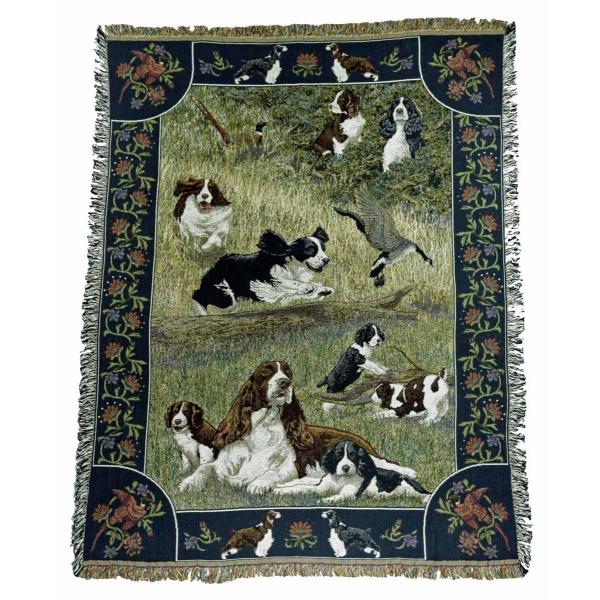 在庫限り ゴブラン織り タペストリー イングリッシュ・スプリンガー