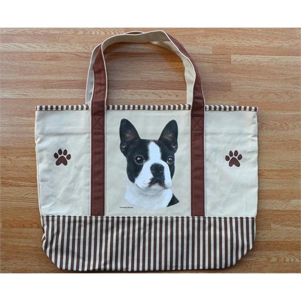 在庫限り プリントトートバッグ ボストン・テリア 輸入雑貨 犬雑貨 犬