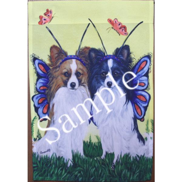 ガーデンフラッグ パピヨン 輸入雑貨 犬雑貨 犬グッズ Flag22 犬雑貨専門店 銀屋 通販 Yahoo ショッピング