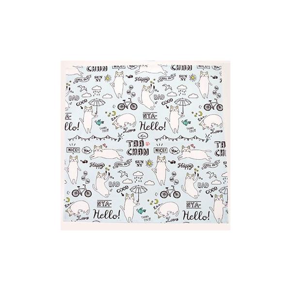 白猫ターチャンいっぱいのランチクロス!!大きなサイズなので、使い勝手抜群です。猫好きの方へのプレゼントにもおすすめです♪Size：約53×53cm※生地の性質上、織キズやスラブがある場合がございます素材：綿　注意事項 ※モニターにより、色の...