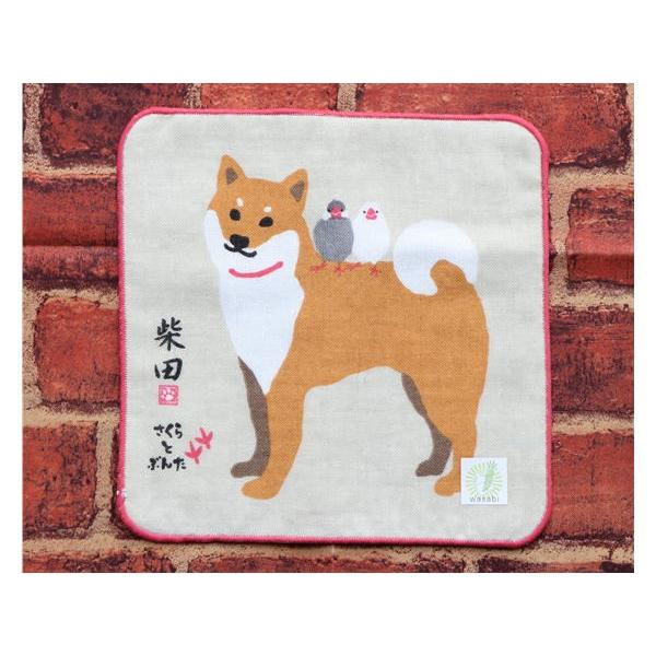 ガーゼタオル なかよししばたけ ベージュ 犬雑貨 犬グッズ 柴犬 文鳥 Hw 360 57 Be 犬雑貨専門店 銀屋 通販 Yahoo ショッピング