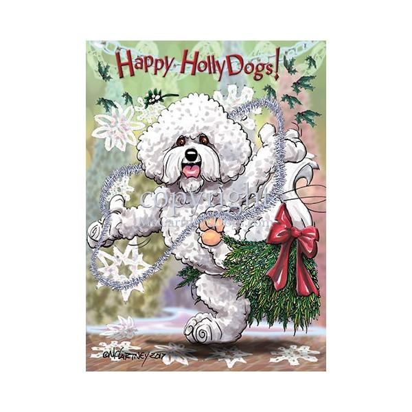 Holidayクリスマスカード ビション フリーゼ 輸入雑貨 犬雑貨 犬グッズ Mcx9holiday 犬雑貨専門店 銀屋 通販 Yahoo ショッピング