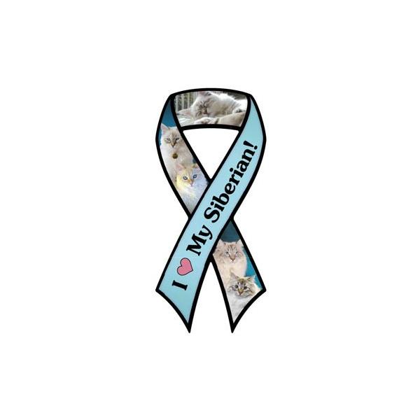 【メール便５枚までOK】リボン形のCatブリードマグネット♪車や冷蔵庫には貼ってください。Size　10.5×23cm素材　塩化ビニール