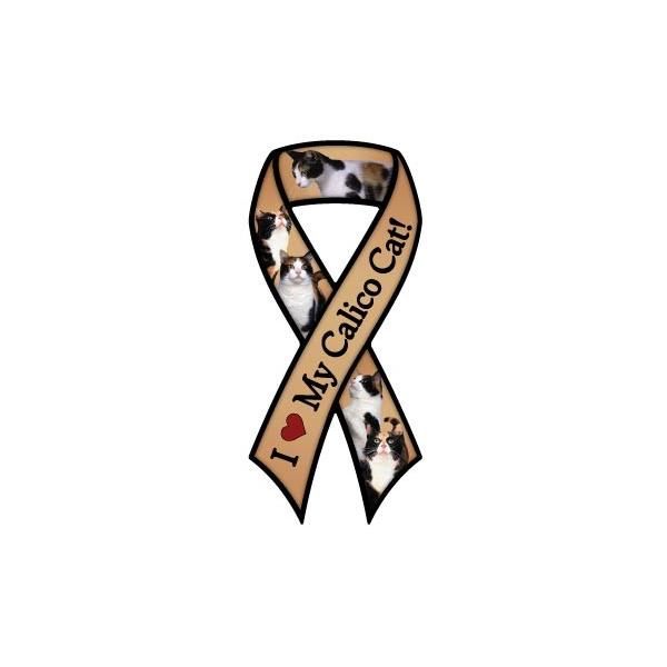 【メール便５枚までOK】リボン形のCatブリードマグネット♪車や冷蔵庫には貼ってください。Size　10.5×23cm素材　塩化ビニール