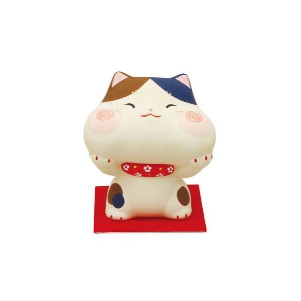 「ぷっくりふくふく」としたほっぺが可愛らしい、猫オブジェです。ほっぺに福を詰め込んで、可愛らしい笑顔でにっこり！見てるだけで癒されます。 ほっぺには「福」の文字が描かれています。愛猫家の方へのプレゼントにも最適♪Size約幅7×奥行5×高さ...