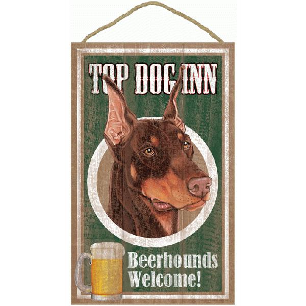 ウェルカムボード ビッグサイズ ドーベルマン レッド 輸入雑貨 犬雑貨 犬グッズ Wellcome112 犬雑貨専門店 銀屋 通販 Yahoo ショッピング