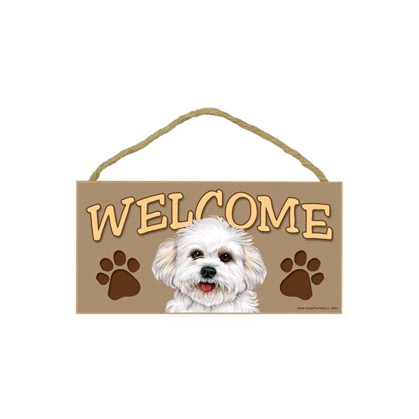 ウェルカムボード ビションフリーゼ ショートカット 輸入雑貨 犬雑貨 犬グッズ Wellcome72 犬雑貨専門店 銀屋 通販 Yahoo ショッピング