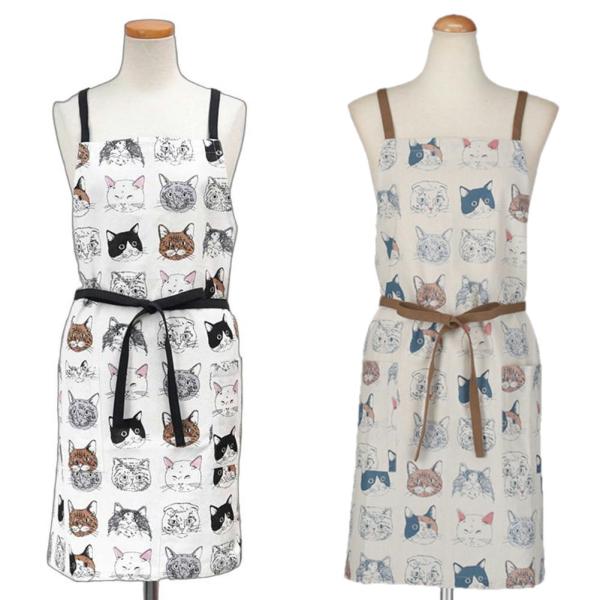 ショートエプロン ヴェリアスキャット 猫雑貨/ねこグッズ/キャット/スコティッシュフォールド/チャトラ/サバトラ/ハチワレ/マンチカン/白猫/三毛猫