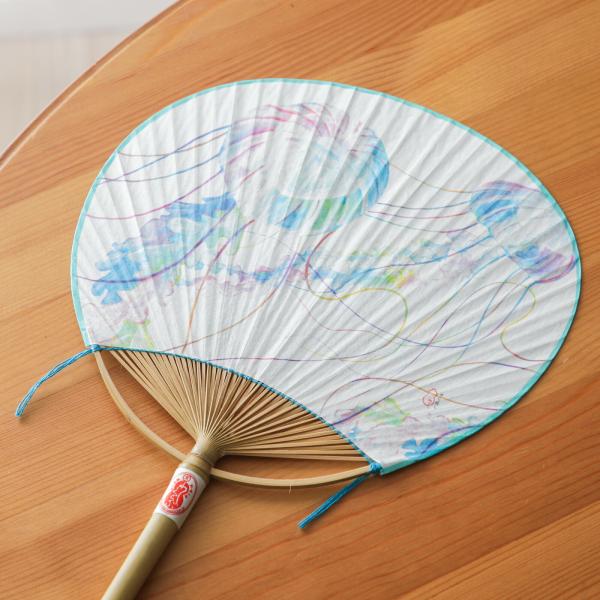 うちわ かわいい おしゃれ プレゼント プチギフト ゆら緩ら くらげ 和