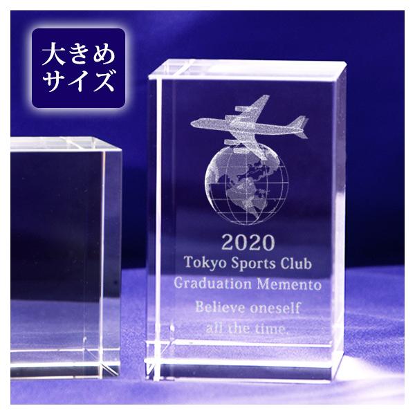 飛行機 航空 記念品 メッセージ刻印 名入れ 3D クリスタルペーパー
