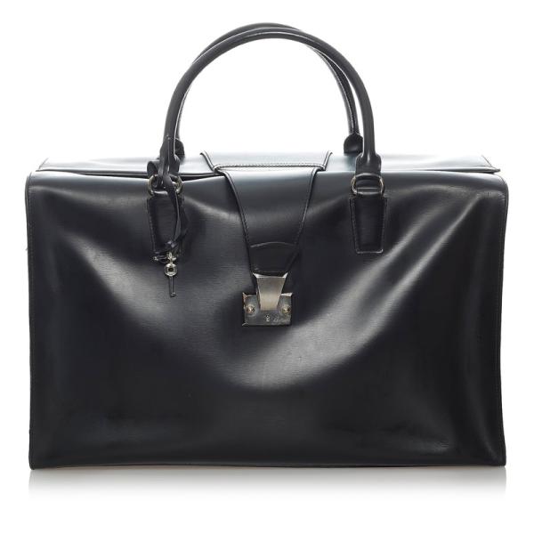 カルティエ ブラック レザーバッグ Cartier カルティエ パンテール ハンドバッグ バッグ レザー