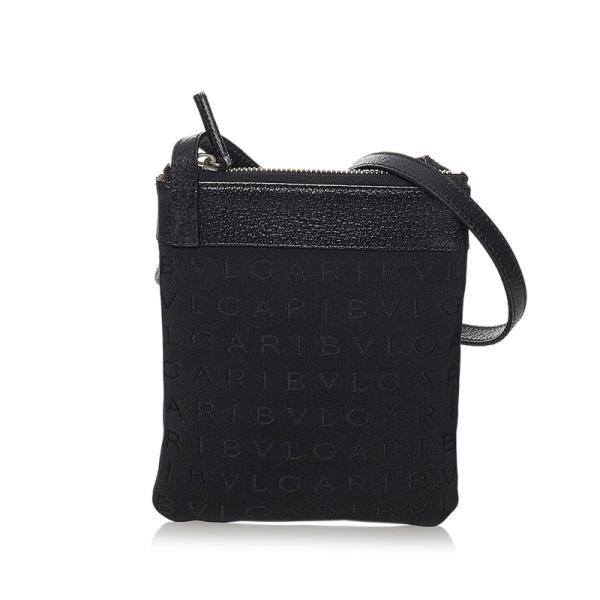 極美品 BVLGARI アスコット ロゴマニア ショルダーキャンバス×レザー 極美品 BVLGARI アスコット ロゴマニア ショルダーキャンバス×レザー