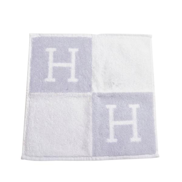 未使用タグ付き✨HERMES エルメス アヴァロン ハンカチ ネイビー×ホワイト HERMES（エルメス） アヴァロン タオル ハンドタオル タオルハンカチ