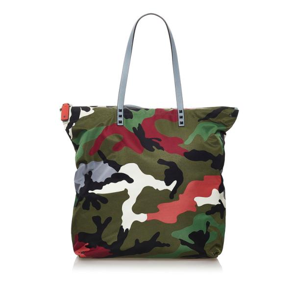 マコト様用正規難有バレンティノガラバーニショルダートートカモフラージュメンズユニ VALENTINO（ヴァレンティノ） カモフラージュ スタッズ トートバッグ