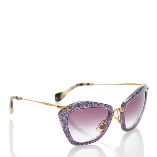 miu ミュウミュウ SMU10N ラメ サングラス パープル ゴールド miu ミュウミュウ SMU10N ラメ サングラス パープル ゴールド