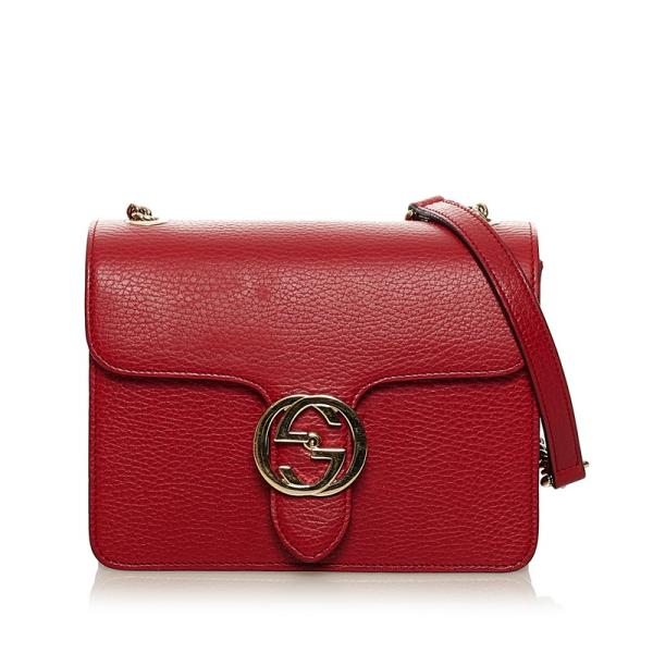 GUCCI（グッチ） インターロッキングG チェーン ショルダーバッグ