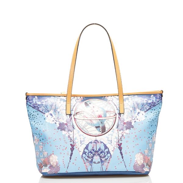 ETRO エトロ 地球儀 総柄 トートバッグ ショルダーバッグ ブルー ETRO エトロ 地球儀 総柄 トートバッグ ショルダーバッグ ブルー
