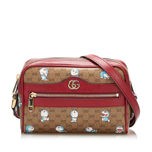 グッチ ドラえもん/ミニGGスプリーム･ショルダー  647784【Aランク】【中古】 GUCCI（グッチ） マイクロ GG スプリーム ドラえもん 斜め掛け ミニ