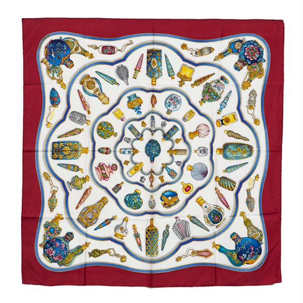 エルメス カレ 90 Qu importe le flacon 香水マルチカラー HERMES（エルメス） カレ90 Qu'importe le flacon 香水瓶 スカーフ