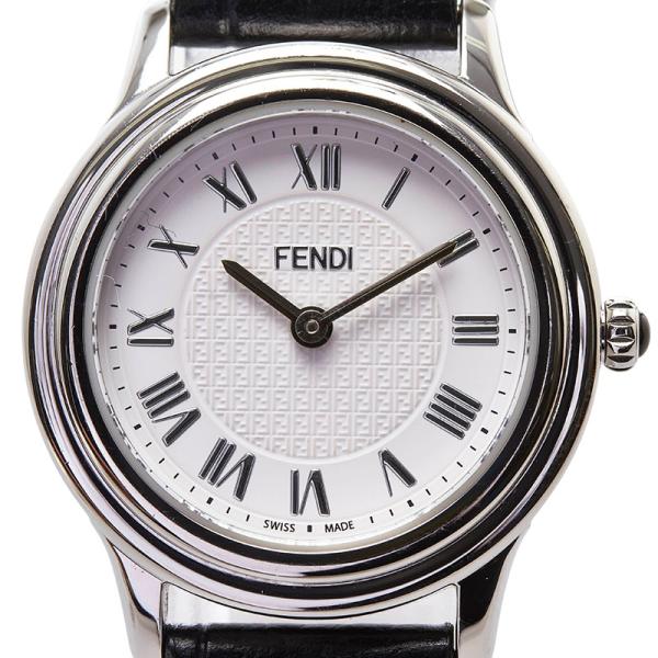 フェンディ FENDI レディース腕時計 クォーツ腕時計 300L ホワイト文字盤 レザーベルト【中古】 稼働】フェンディ FENDI 300L 腕時計 レディース ヴィンテージ