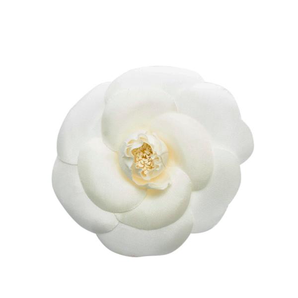 CHANEL（シャネル） カメリア コサージュ ブローチ ホワイト 布