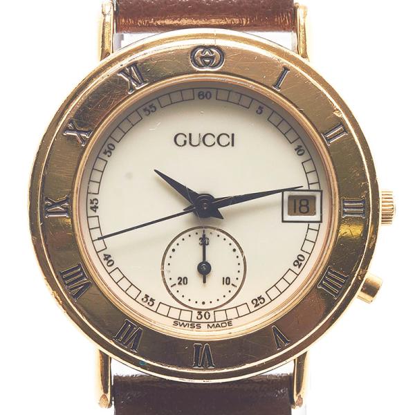 GUCCI（グッチ） ベルト（社外品） 腕時計 800L クオーツ ホワイト文字
