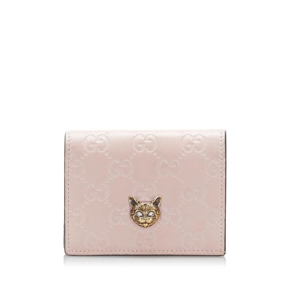 GUCCI グッチ グッチシマ キャット 猫 二つ折り財布 548057 GUCCI グッチ グッチシマ キャット 猫 二つ折り財布 548057