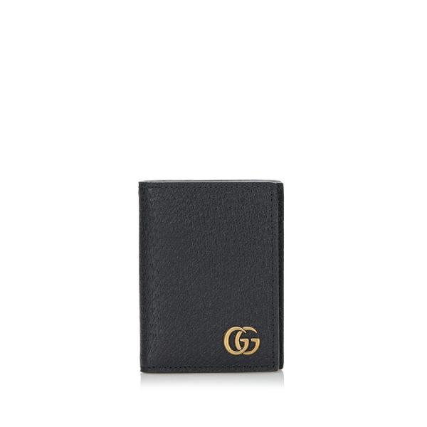 GUCCI グッチ GGマーモント カードケース 名刺入れ レディース ① □GUCCI□グッチ GGマーモント レザー カードケース 名刺入れ