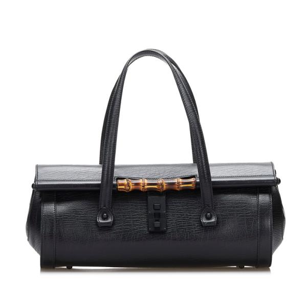 美品 GUCCI オーストリッチレザー ハンドバッグ ブラック ヴィンテージ ginzaparis2_1-0097253
