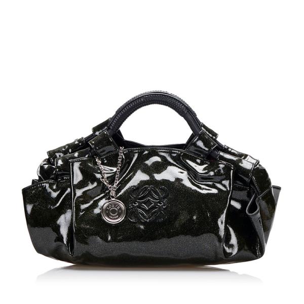 LOEWE ロエベ ナッパアイレ アナグラム ラメ ハンドバッグ
