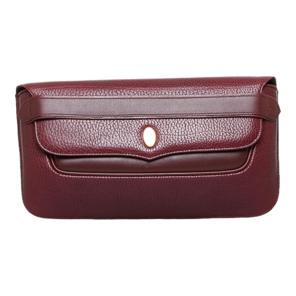 美品！【Cartier】マストライン レザー クラッチ、セカンドバッグ ボルドー Cartier（カルティエ） マストライン クラッチバッグ セカンドバッグ