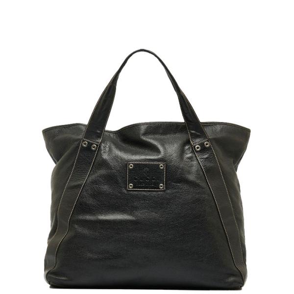 GUCCI（グッチ） ロゴ プレート ステッチ ハンドバッグ トートバッグ
