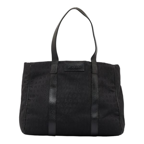 【美品】BVLGARI ブルガリ ハンドバッグ ロゴマニア キャンバス レザー BVLGARI ブルガリ ロゴマニア ハンドバッグ キャンバス