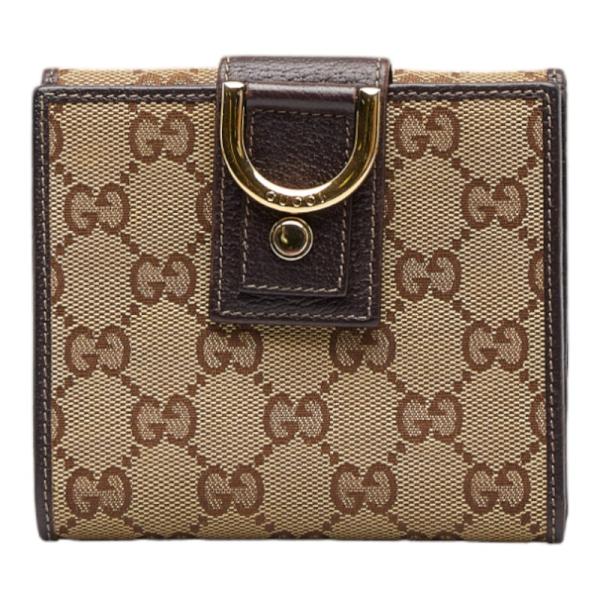 GUCCI（グッチ） GGキャンバス アビー 二つ折り財布 141411 ベージュ
