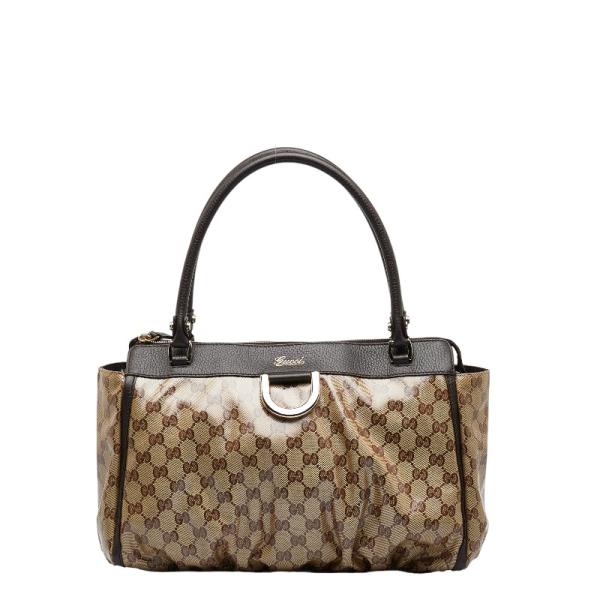 GUCCI グッチ GGクリスタル アビー トートバッグ 327787 ブラウン PVC  