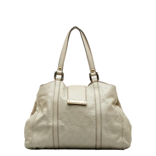 良品☆GUCCI グッチ トートバッグ レザー GG　グッチシマ　211935 良品☆GUCCI グッチ トートバッグ レザー GGグッチシマ211935