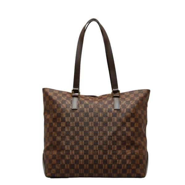 本物 ルイヴィトン LOUIS VUITTON LV カバメゾ スペシャルオーダー ダミエ エベヌ ショルダーバッグ トートバッグ ブラウン N51152 ビトン バッグ 中古・ LOUIS VUITTON（ルイ・ヴィトン） ルイ ヴィトン ダミエ カバ メゾ